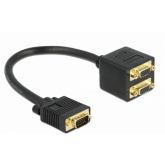 Adaptor Delock 65060, VGA male - 2x VGA female, 0.20m, Black