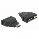 Adaptor Delock 65119, eSATA - 1x eSATA + 1x USB, Black