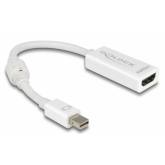 Adaptor Delock 65128, DisplayPort male - HDMI female, 0.19m, White