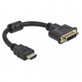 Cablu Delock 65206, HDMI male - DVI female, 0.20m, Black