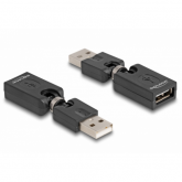Adaptor Delock 65260, USB-A 2.0 male - USB-A 2.0 female, Black