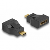 Adaptor Delock 65271, HDMI female - Micro HDMI male, Black