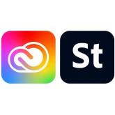 Adobe Creative Cloud for teams with Adobe Stock Commercial, Multiple Platforms, Abonament Anual, Level 1 (1-9)