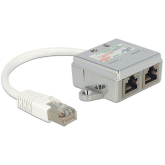 Adaptor Delock 65441, 2x RJ45 - 1x RJ45, 0.15m, White