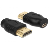 Adaptor Delock 65507, micro HDMI-D female - HDMI male, Black