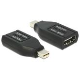 Adaptor Delock 65552, Mini DisplayPort male - HDMI female, Black