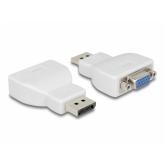 Adaptor Delock 65568, DisplayPort male - VGA female, White