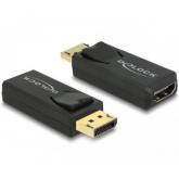 Adaptor Delock 65573, DisplayPort male - HDMI female, Black