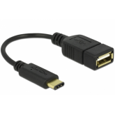 Adaptor Delock 65579, USB 2.0 female - USB-C, 0.15m, Black