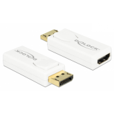 Adaptor Delock 65580, DisplayPort male - HDMI female, White