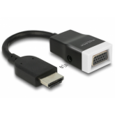 Adaptor Delock 65587, HDMI male - VGA female + 3.5mm jack female, Black