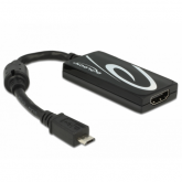 Adaptor Delock 65643, Micro USB-B 3.0 male - HDMI female + Micro USB-B 3.0 female, Black
