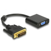 Adaptor Delock 65658, DVI-D male - VGA female, 0.16m, Black