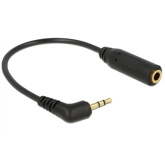 Cablu audio Delock 65672, 2.5mm male - 3.5mm female, 0.17m, Black