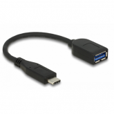 Cablu Delock 65684, USB 3.1 female - USB-C female, 0.10m, Black