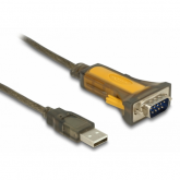 Cablu Delock 65840, USB 2.0 male - 1x Serial female, 1.5m, Gray