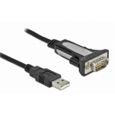 Adaptor Delock 65962, USB 2.0 male - RS-232 female, 3m, Black