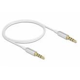 Cablu audio Delock 66073, 3.5mm jack male - 3.5mm jack male, 0.5m, White
