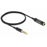 Cablu Audio Delock 66074, 3.5 mm male - 3.5 mm female, 0.5m, Black