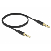 Cablu audio Delock 66075, 3.5mm jack male - 3.5mm jack male, 0.5m, Black