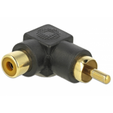Adaptor Delock 66168, RCA male - RCA female, Black