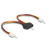 Cablu Delock 66611, SATA - 2 x Floppy, 0.15m, Black
