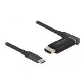 Cablu Delock 66685, USB-C male - HDMI male, 1.2m, Black