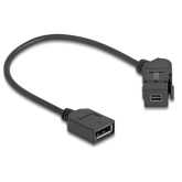 Cablu Delock 67155, Mini DisplayPort female - DisplayPort male, 0.30m, Black