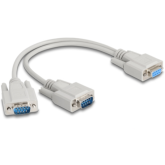 Adaptor Delock 67160, 1 x D-Sub9 female  - 2 x D-Sub9 male, 0.3 m, White