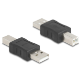 Adaptor Delock 67198, USB male - USB-B male, Black