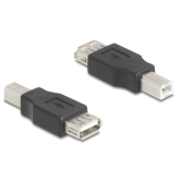 Adaptor Delock 67199, USB-A female - USB-B male, Black