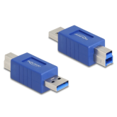 Adaptor Delock 67213, USB-A male - USB-B male, Blue