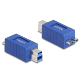 Adaptor Delock 67215, USB-B male - USB-B male, Blue
