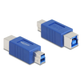 Adaptor Delock 67229, USB-B female - USB-B male, Blue