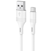 Cablu de date Borofone BX43, USB-A male - micro USB male, 1 m, White