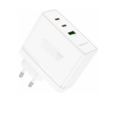 Incarcator retea Borofone BN11, 2 x USB-C, 1 x USB-A, 100 W, White