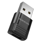 Adaptor Borofone BV18, USB 2.0 male - USB-C female, Black