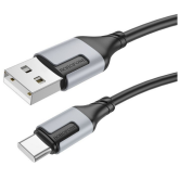 Cablu de date Borofone BX101, USB-A male - USB-C male, 1 m, Black