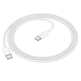 Cablu de date Borofone BX103, USB-C male - USB-C male, 1 m, White