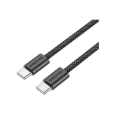 Cablu de date Borofone BX104, USB-C male - USB-C male, 1 m, Black