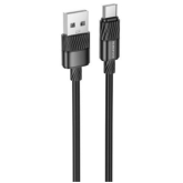 Cablu de date Borofone BX106, USB-A male - USB-C, 1 m, Black