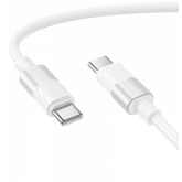 Cablu de date Borofone BX106, USB-C male - USB-C male, White