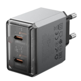 Incarcator retea Borofone BN21, 2 x USB-C, 40 W, Grey