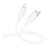 Cablu de date Borofone BX112, USB-A male - Lightning male, 1 m, White