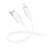 Cablu de date Borofone BX112, USB-A male - Lightning male, 1 m, White