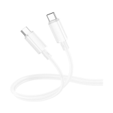 Cablu de date Borofone BX112, USB-C male - USB-C male, 1 m, White