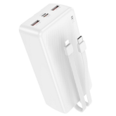 Baterie portabila Borofone BJ57B, 30000 mAh, 2 x USB-A, 1 x USB-C, 1 x Lightning, White