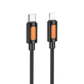 Cablu de date Borofone BX114, USB-C - Lightning, 1 m, Black