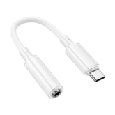 Cablu audio Borofone BV22, USB-C male - 3.5 mm jack, 0.15 m, White