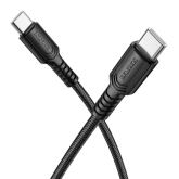Cablu de date Borofone BX116, USB-C male - USB-C male, 1 m, White